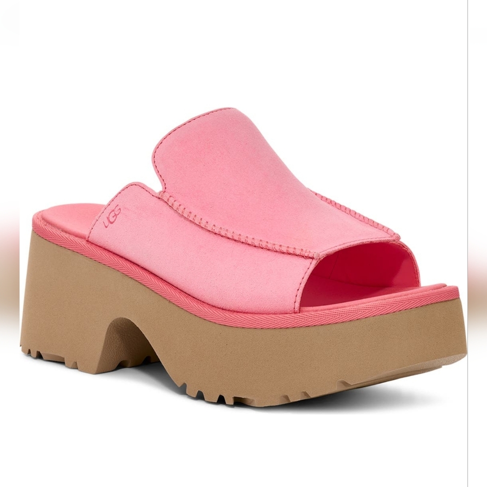 UGG Pink Newest Platform Slide Sandals Heels